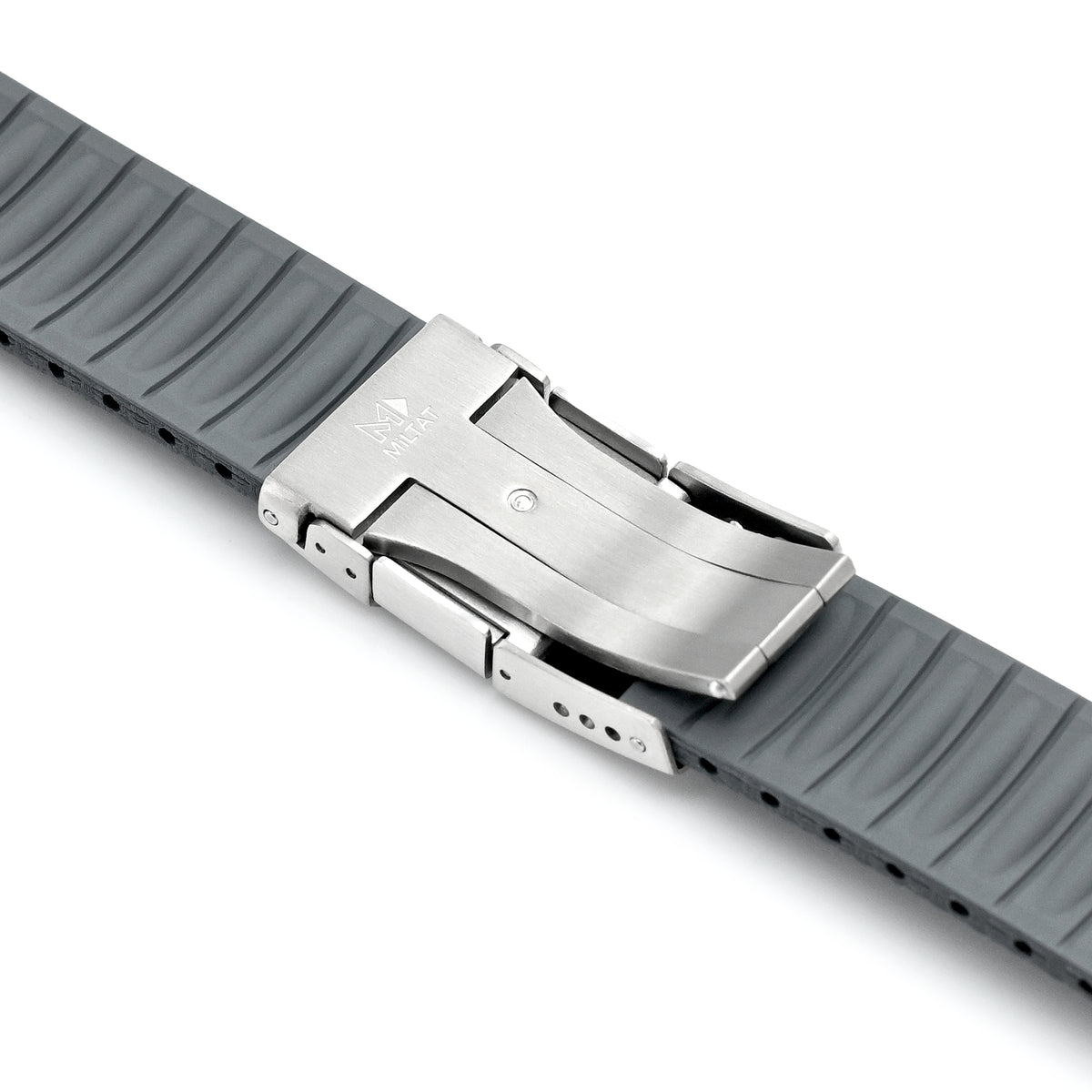 FKM41 Dark Grey Quick Release Titanium Slinea Clasp FKM Rubber Watch Band, 20mm Strapcode watch bands