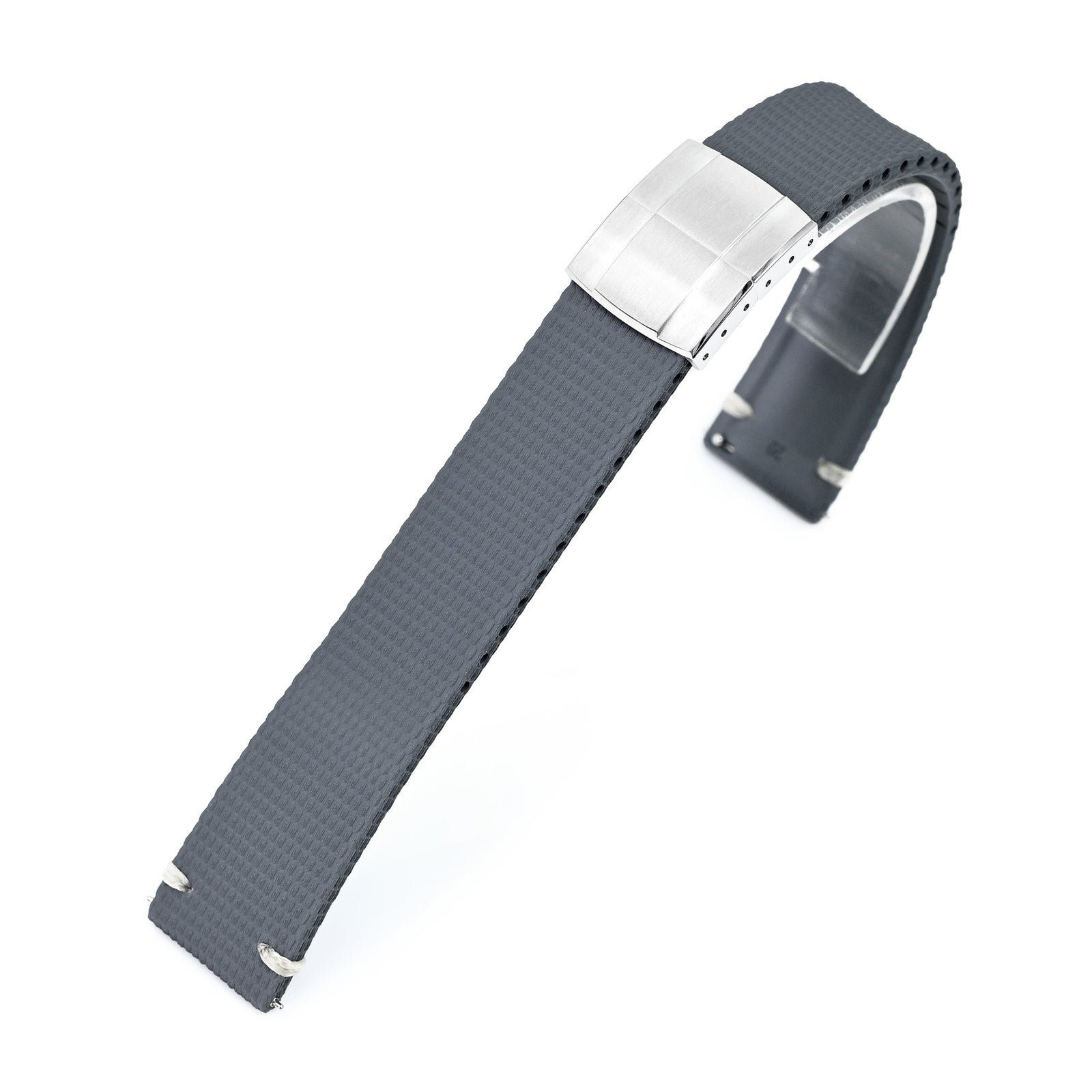 FKM42 Grey Quick Release Butterfly Deployment FKM Rubber Watch Band, 20mm Strapcode watch bands