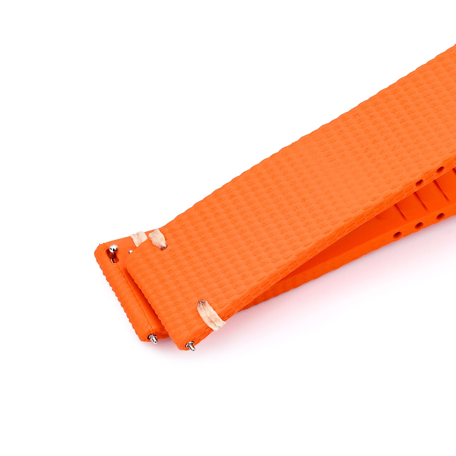 FKM42 Orange Quick Release Butterfly Deployment FKM Rubber Watch Band, 20mm Strapcode watch bands