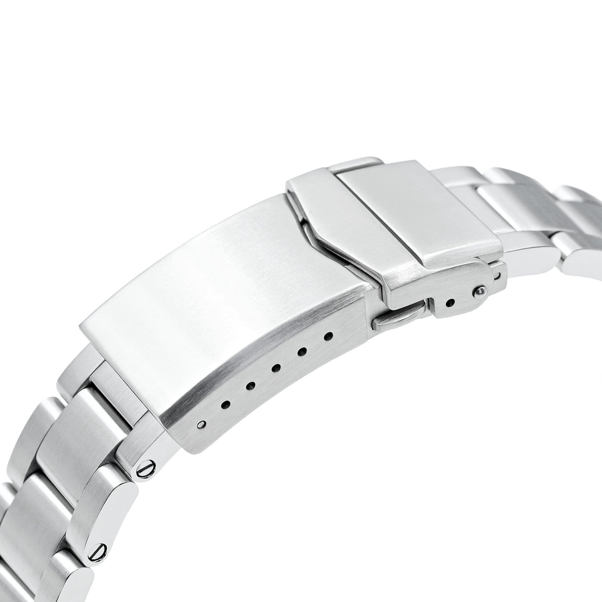 سوار ساعة Super-O Boyer مقاس 20 مم لساعات Seiko Prospex Speedtimer SSC813 SSC815 SSC817، من الستانلس ستيل المصقول، مع مشبك V Diver