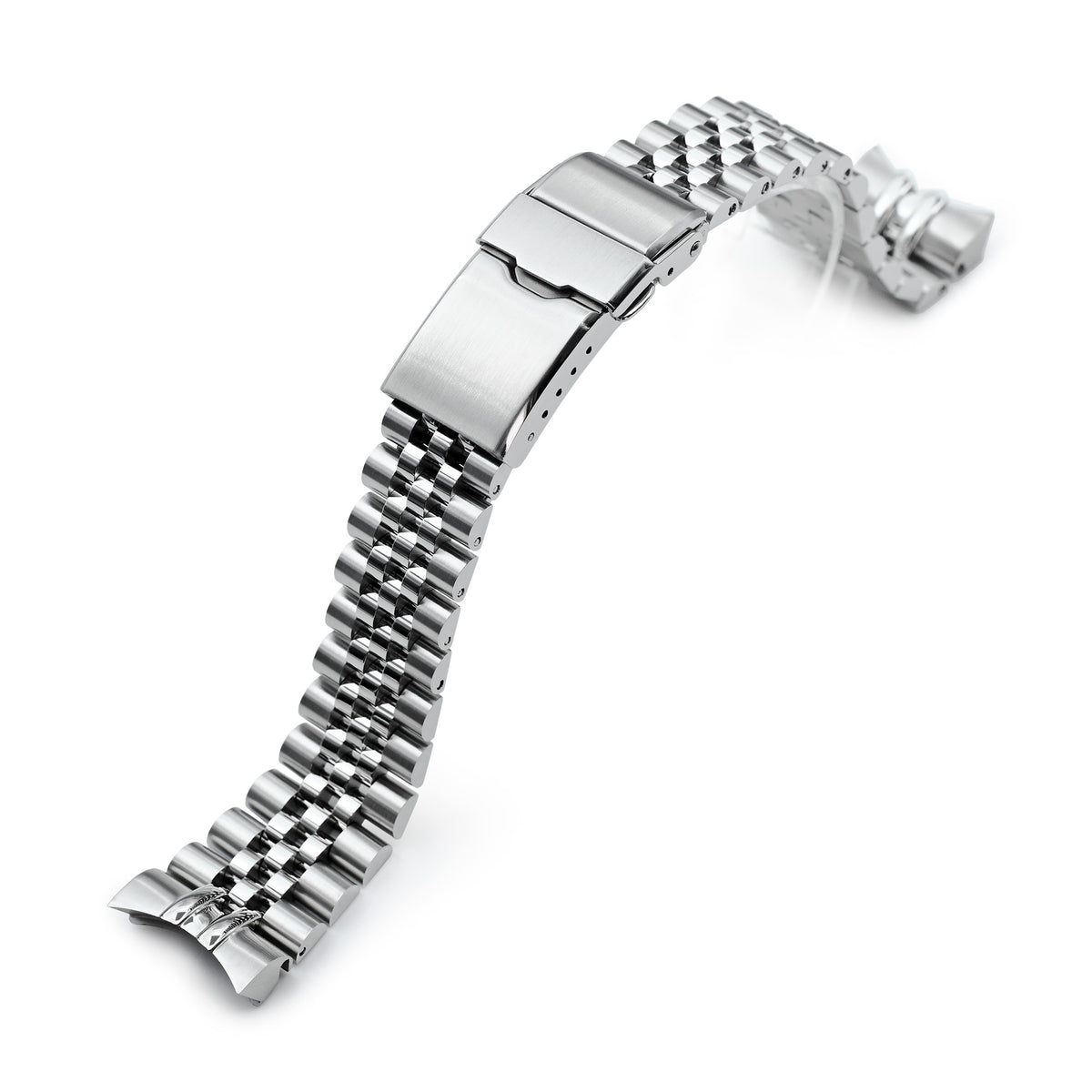 Bracelet Super-JUB II 20mm pour Orient Mako 40, acier inoxydable 316L brossé, fermoir de plongeur baton