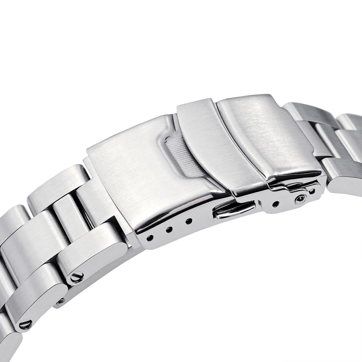 سوار ساعة Super-O Boyer مقاس 20 مم لساعات Seiko Sumo SBDC001 SBDC031 SBDC081، ستانلس ستيل مصقول، مشبك غطس