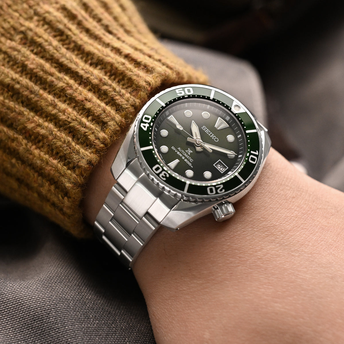 سوار ساعة Super-O Boyer مقاس 20 مم لساعات Seiko Sumo SBDC001 SBDC031 SBDC081، ستانلس ستيل مصقول، مشبك غطس