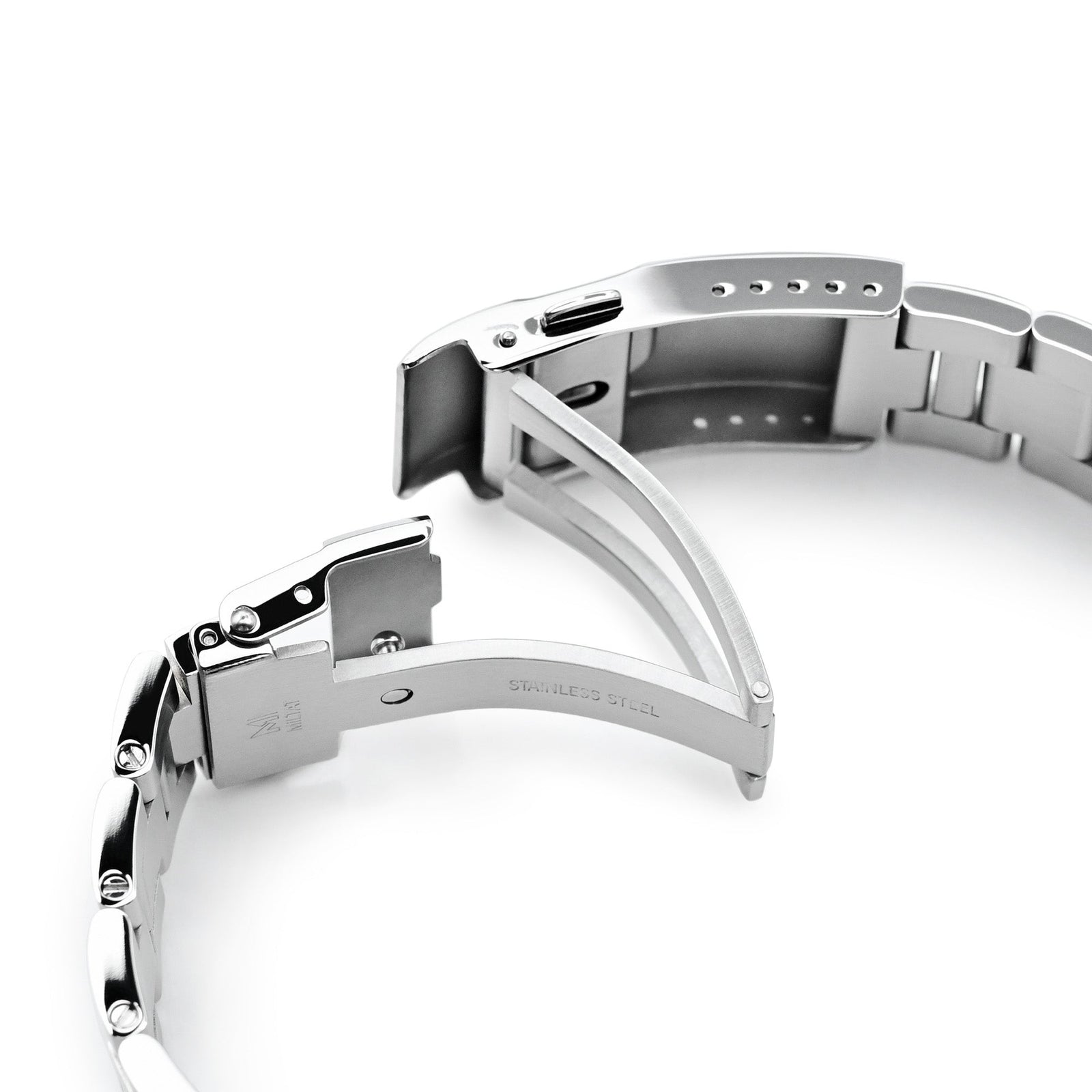 20mm Super-O Boyer for Orient Mako 40 Baton Diver Clasp Brushed Strapcode Watch Bands