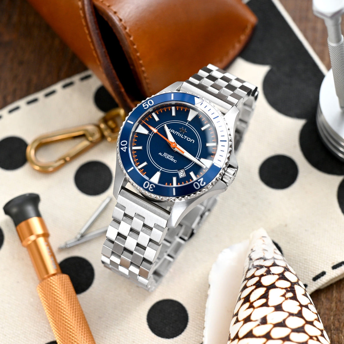 SUPER Engineer Type II Watch Band Straight End, 316L Stainless Steel Solid Link Push Button