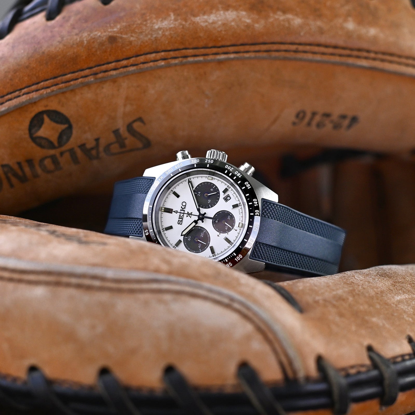 StrapXPro - Navy Blue SMX03A Rubber Strap compatible with Seiko Speedtimer SSC813 Series Strapcode watch bands