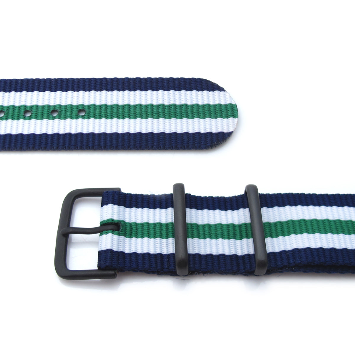 MiLTAT 20mm G10 military watch strap ballistic nylon armband PVD Blue White & Green Strapcode Watch Bands