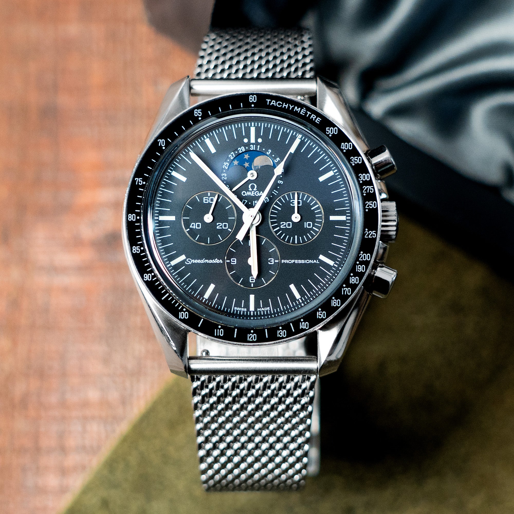 Quick Release Tapered Milanese Mesh Watch Band, 20mm or 22mm, Brushed Strapcode Watch Bands