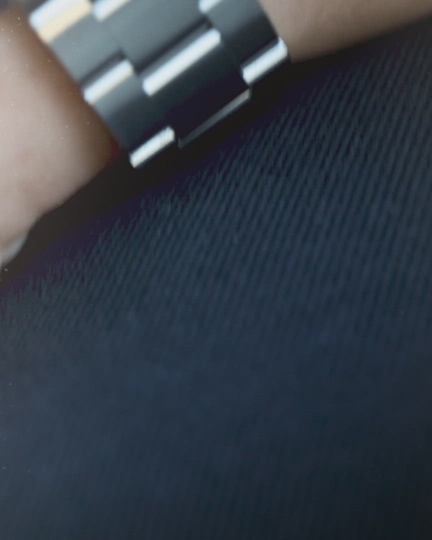 سوار ساعة Super-O Boyer بمقاس 19 مم أو 20 مم، نهاية مستقيمة، فولاذ مقاوم للصدأ 316L، إبزيم V بزر مزدوج القفل، تشطيب مصقول.