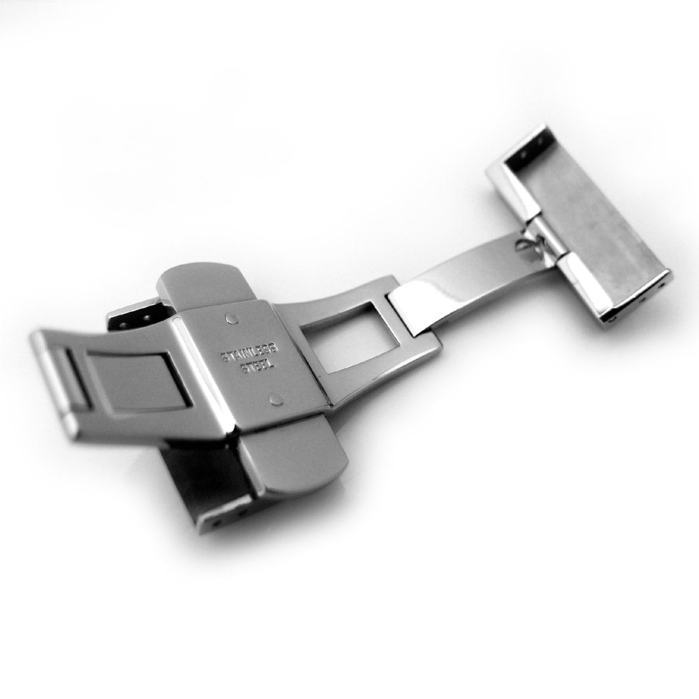 20mm 22mm 24mm Deployment Buckle Clasp Polished Stainless Steel with Release Button Strapcode Buckles
