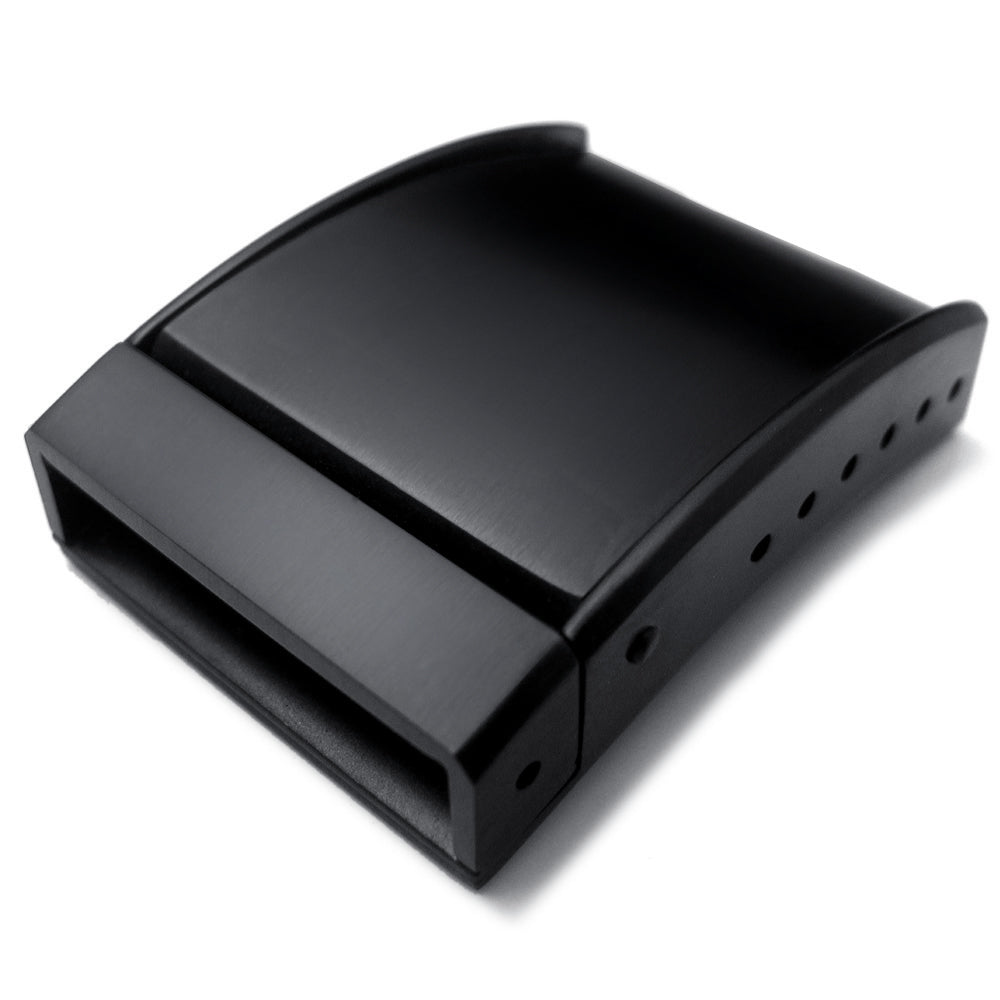 20mm 22mm or 24mm PVD Black Solid OME Style Watch Band Buckle Clasp (The Seat Belt Lock spring latch) Strapcode Buckles