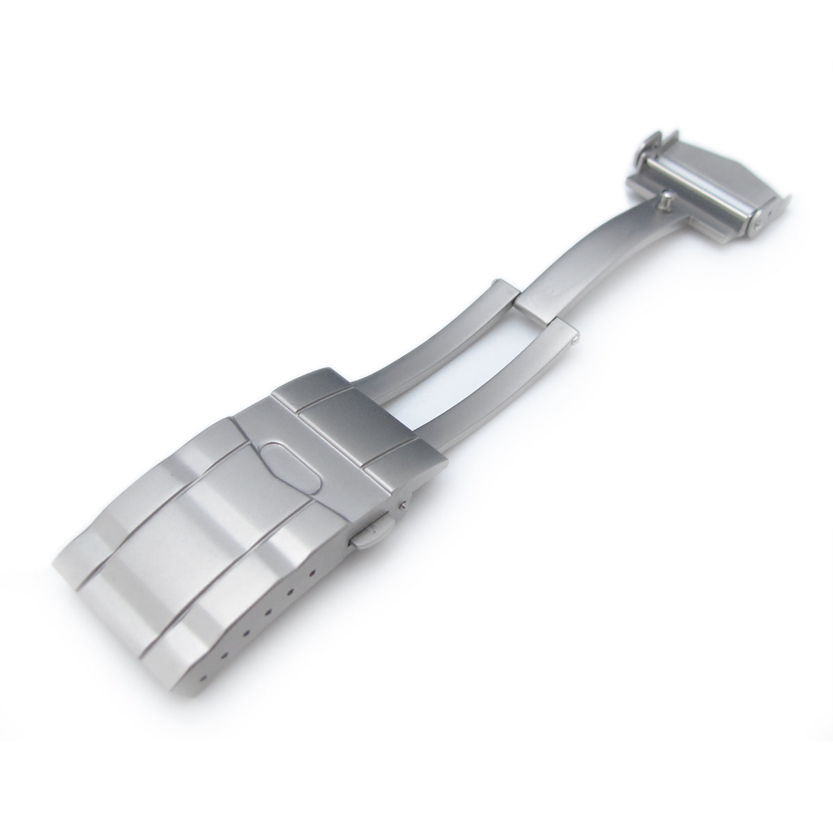 18mm 20mm Solid 316L Stainless Steel Double Locks SUB Diver Clasp Button Control Sandblasted Strapcode Buckles