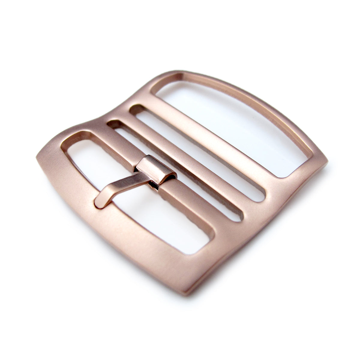 20mm 22mm Solid 316L Stainless Steel Ladder Lock Slider tang buckle IP Rose Gold Strapcode Buckles