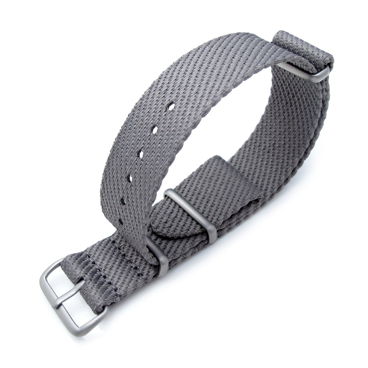 MiLTAT 20mm G10 Military NATO Watch Strap Waffle Nylon Armband Brushed Military Grey Strapcode Watch Bands