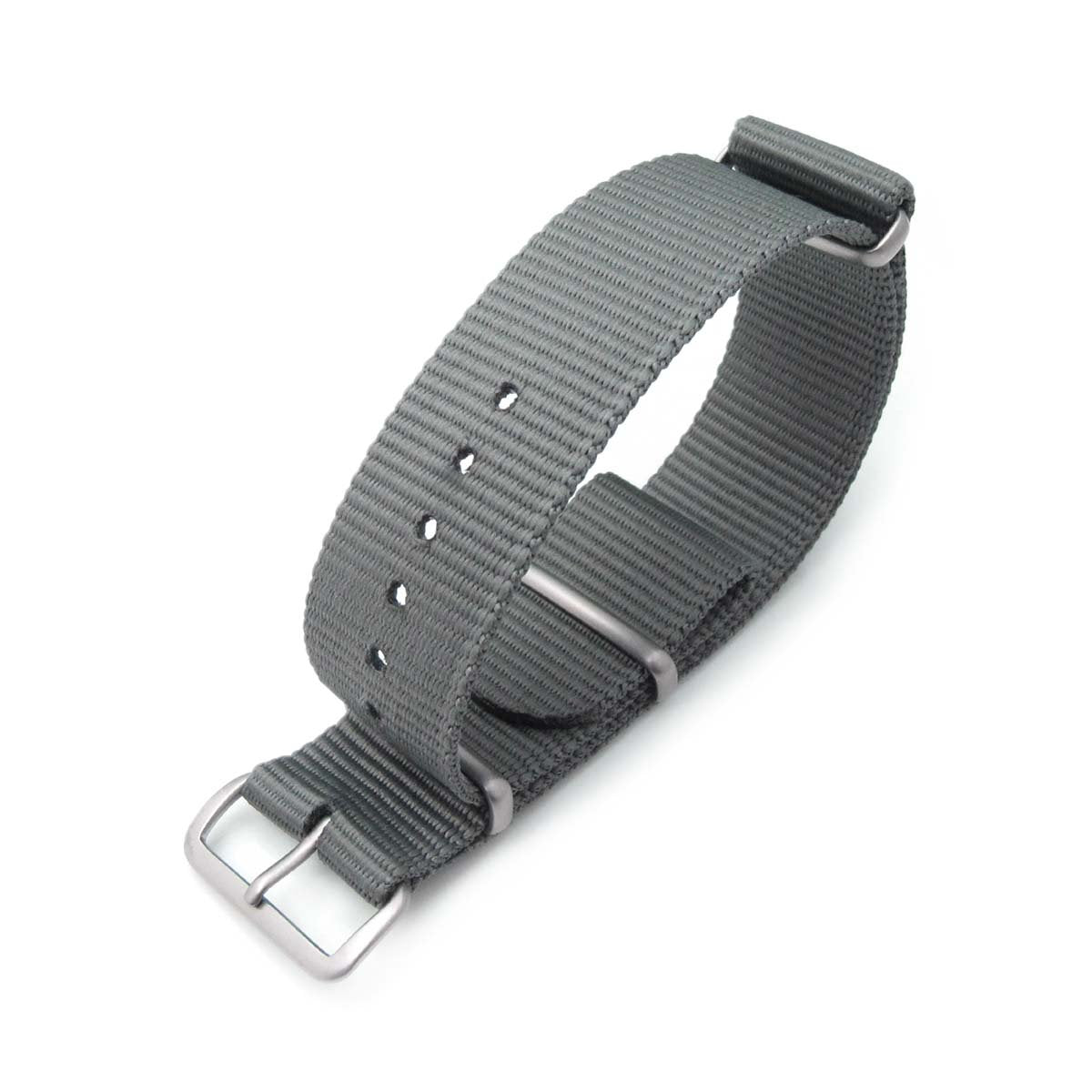MiLTAT 22mm G10 Military Watch Strap Ballistic Nylon Armband Brushed Military Grey Strapcode Watch Bands