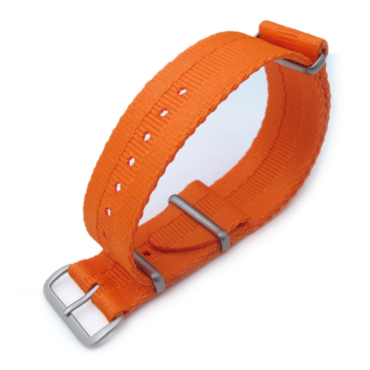 MiLTAT 22mm G10 Military NATO Watch Strap Sandwich Nylon Armband Brushed Orange Strapcode Watch Bands