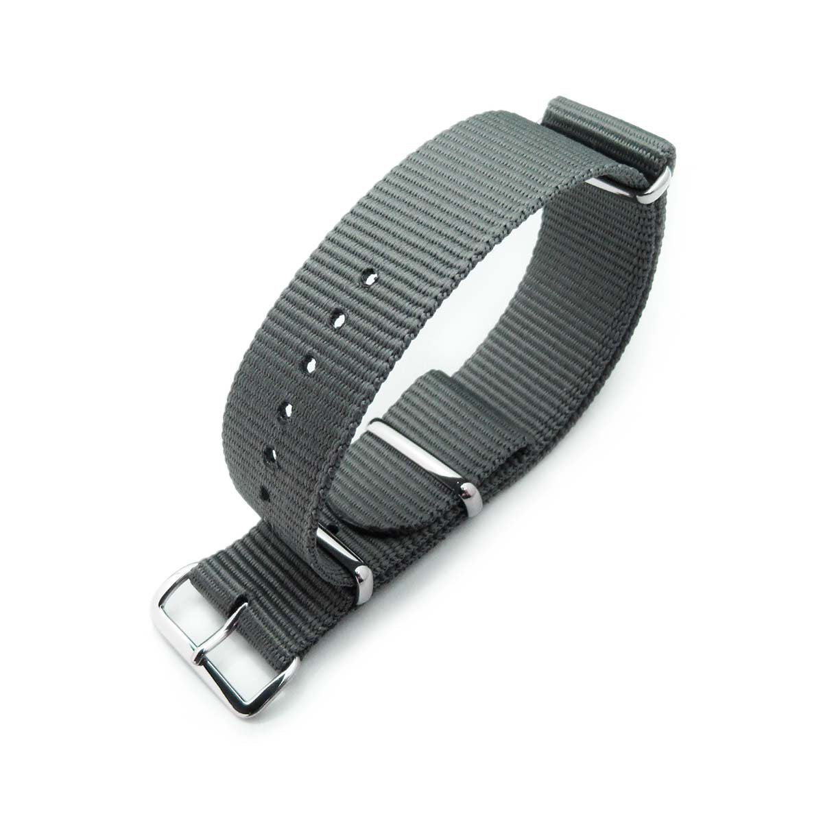MiLTAT 22mm G10 Military Watch Strap Ballistic Nylon Armband Polished Military Grey Strapcode Watch Bands