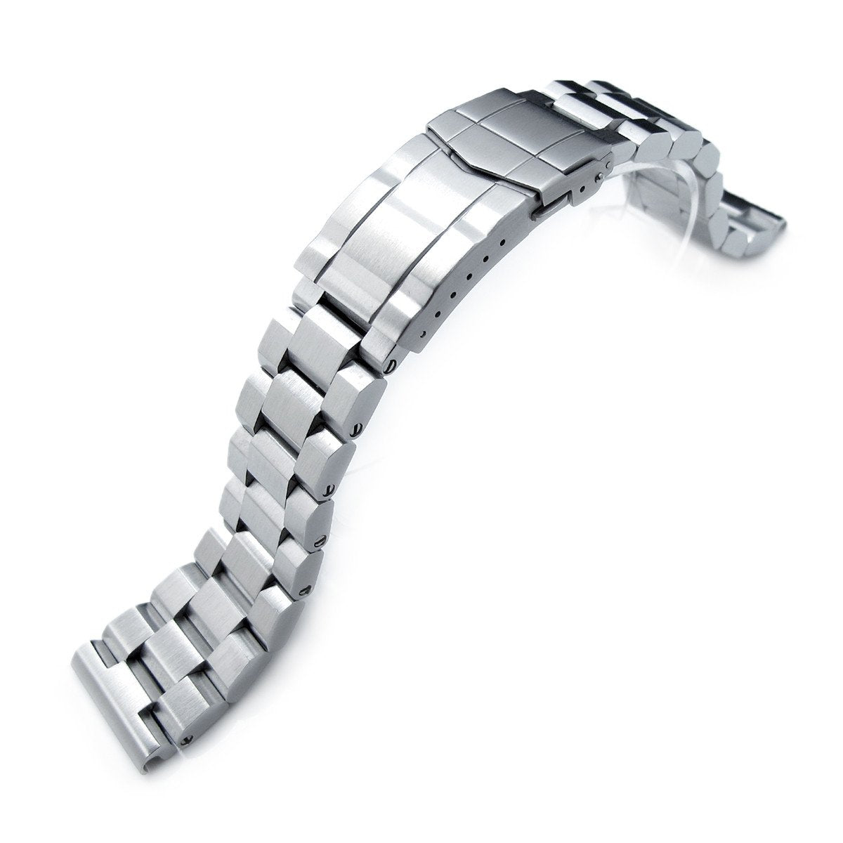 22mm Hexad 316L Stainless Steel Watch Band Straight Lug SUB Clasp Brushed Strapcode Watch Bands