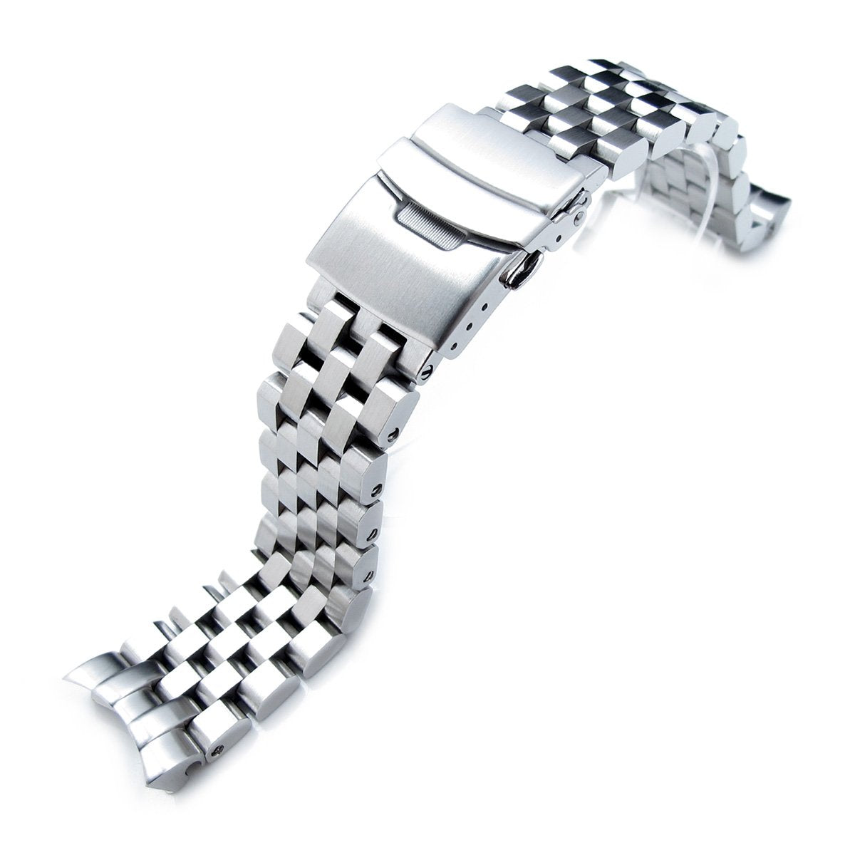 22mm SUPER Engineer Type II Stainless Steel Curved End Watch Band for SEIKO SKX007 Strapcode Watch Bands