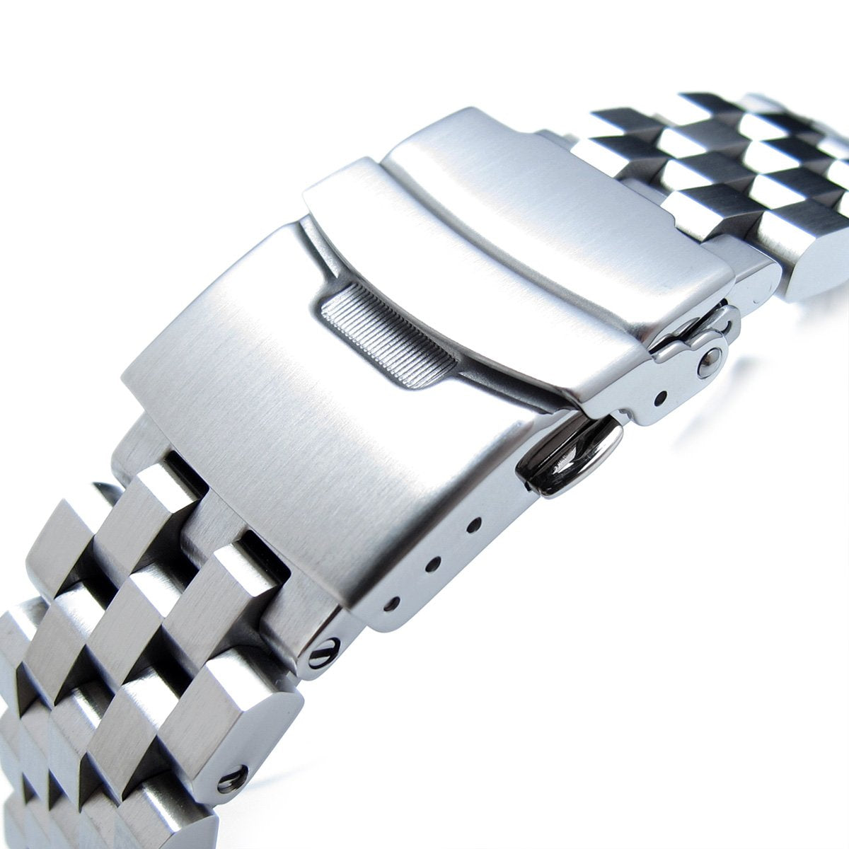 22mm SUPER Engineer Type II Stainless Steel Curved End Watch Band for SEIKO SKX007 Strapcode Watch Bands