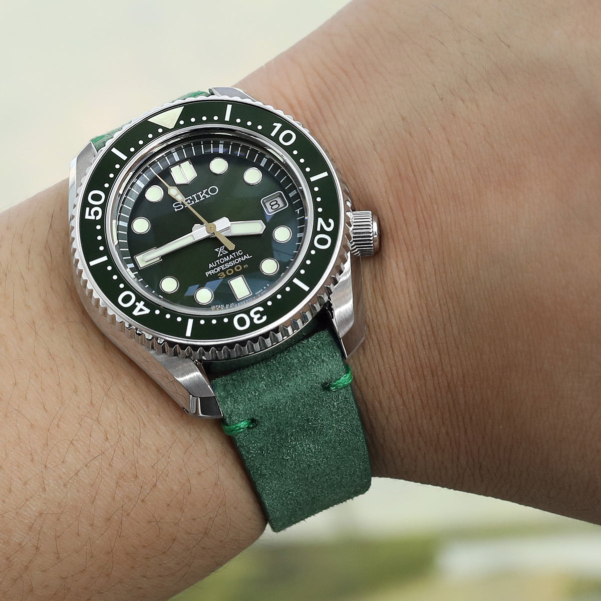 Seiko 1968 Divers 50th Anniversary Deep Forest Green Marine Master SLA019J Strapcode Watch Bands