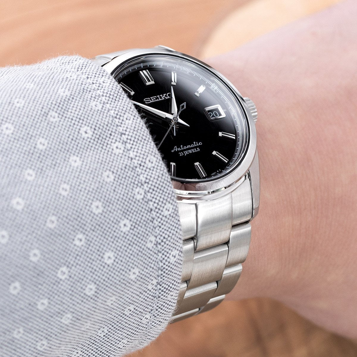 Seiko SARB033 Mechanical Automatic Black Dial Watch Strapcode Watch Bands