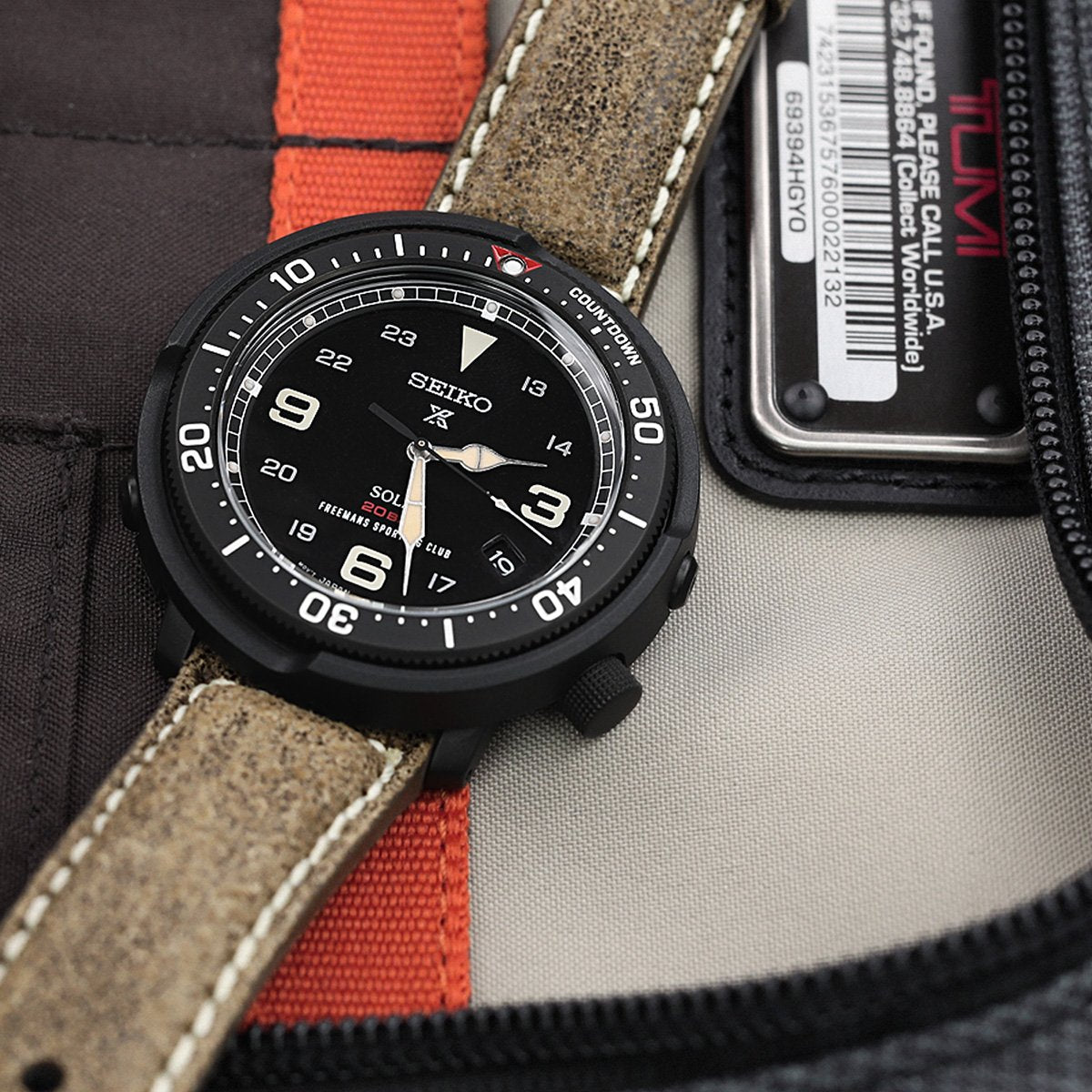 Seiko Solar Prospex Scuba Diver SBDN029 &quot;FREEMANS SPORTING CLUB&quot; limited models Strapcode Watch Bands