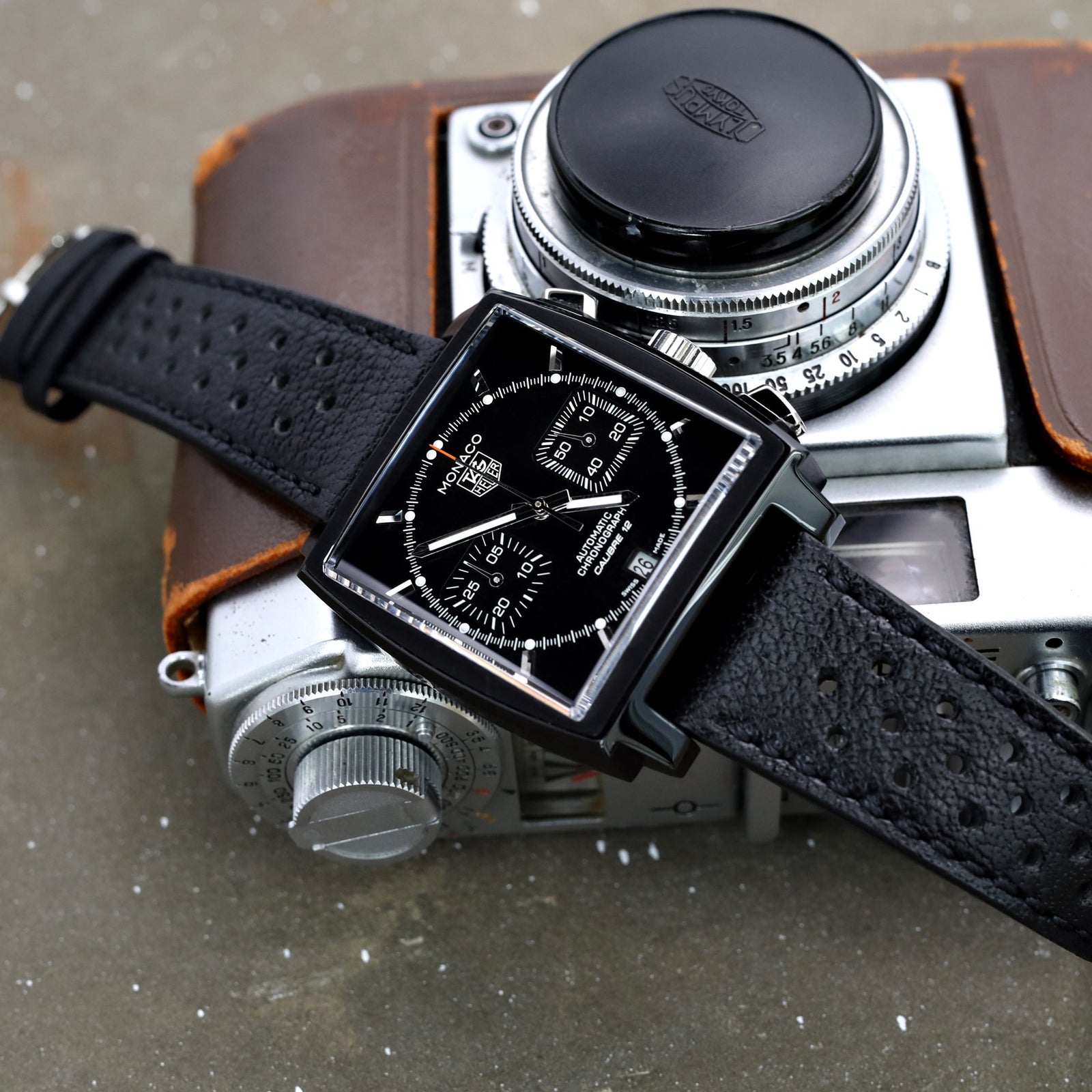 20mm or 22mm MiLTAT Rally Racing Watch Strap Black Strapcode Watch Bands