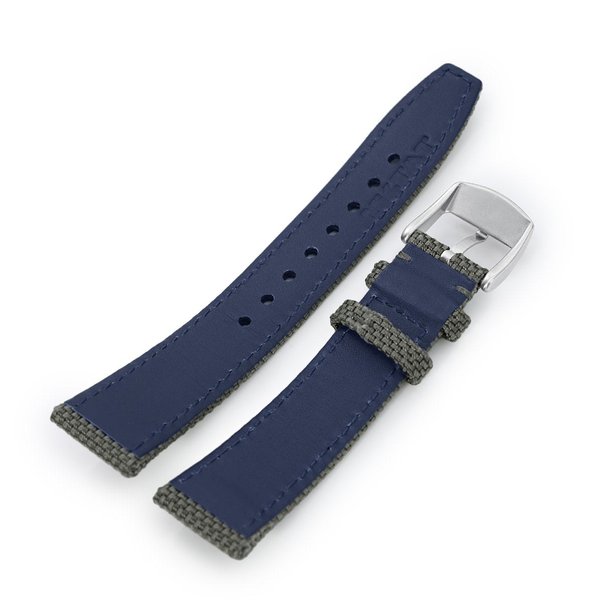 20mm 21mm or 22mm Strong Texture Woven Nylon Military Grey Watch Strap Brushed Strapcode Watch Bands