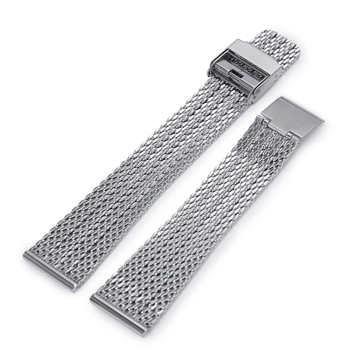 20mm Milanese Bony Wire Mesh Band Polished Strapcode Watch Bands