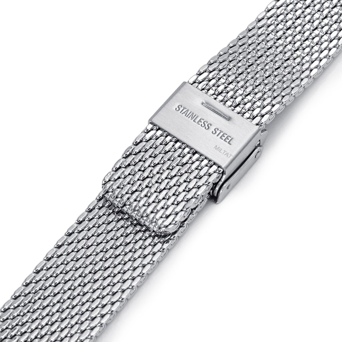 20mm Milanese Bony Wire Mesh Band Polished Strapcode Watch Bands