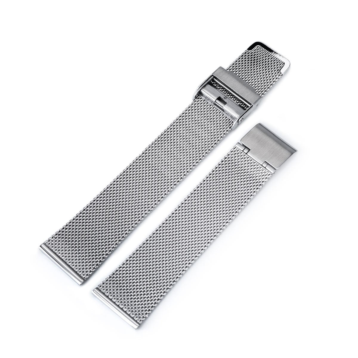 18mm 20mm or 22mm Classic Vintage Knitted Superfine Wire Mesh Band Polished Strapcode Watch Bands