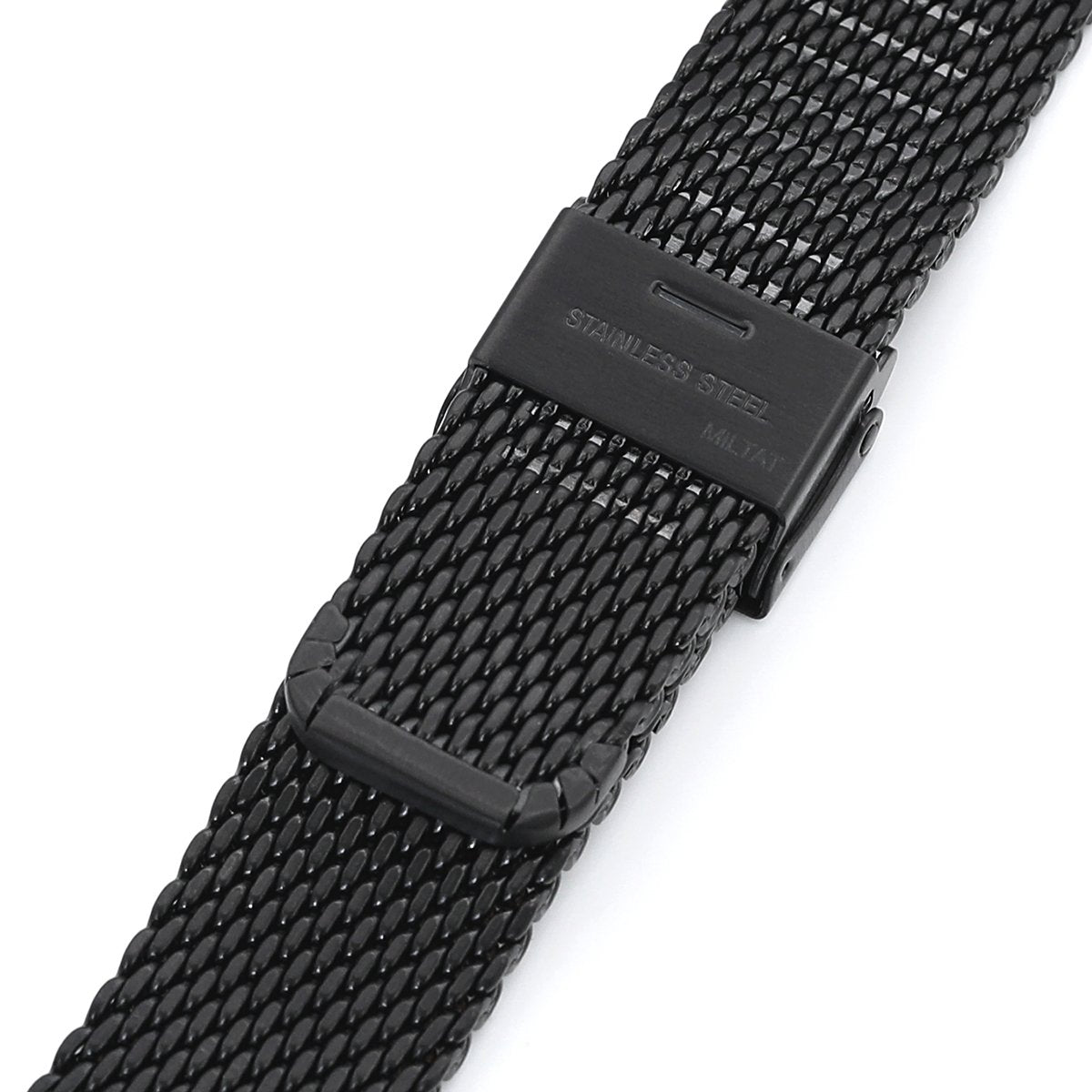 20mm 22mm Tapered Milanese Wire Mesh Band PVD Black Strapcode Watch Bands