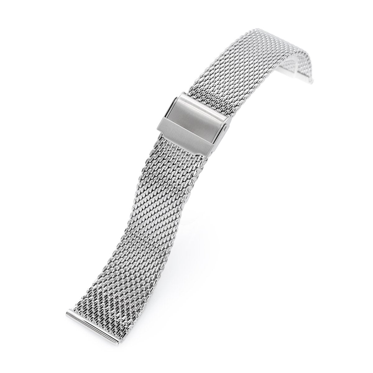 20mm 22mm Tapered Milanese Wire Mesh Band Polished Strapcode Watch Bands