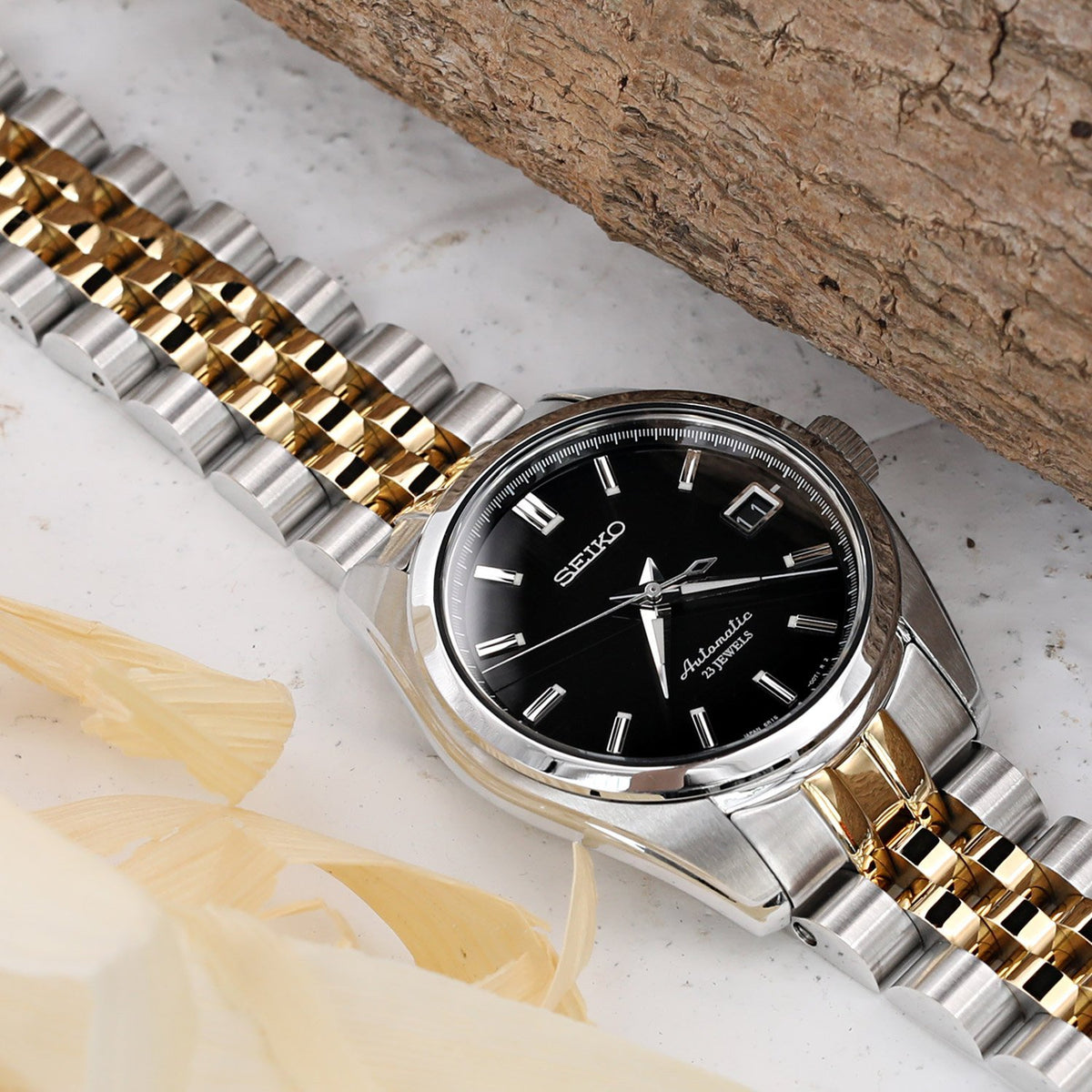 Seiko SARB033 Mechanical Automatic Black Dial Watch Strapcode Watch Bands