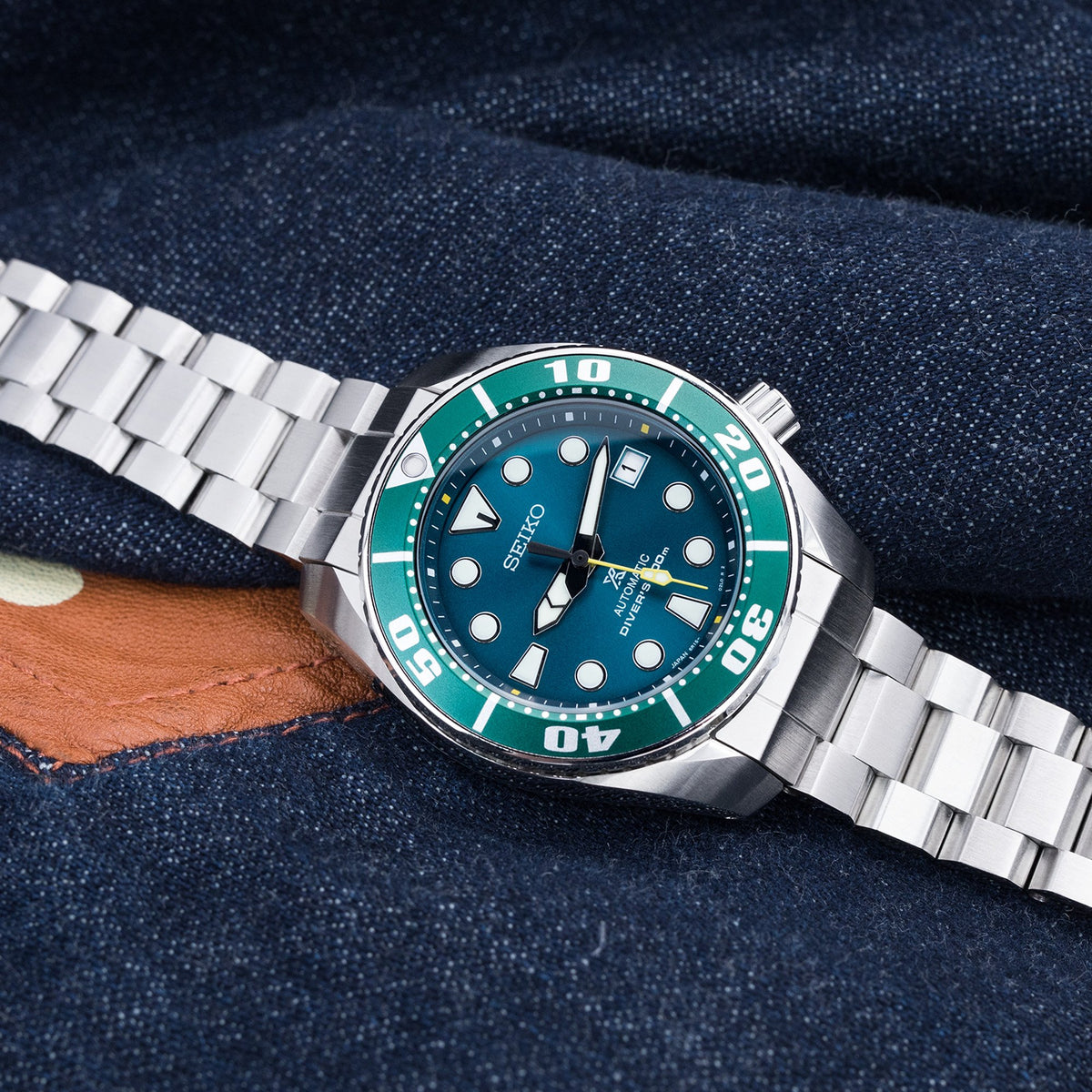 Seiko Prospex Japan Limited SZSC004 Green Sumo 200m Diver Strapcode Watch Bands