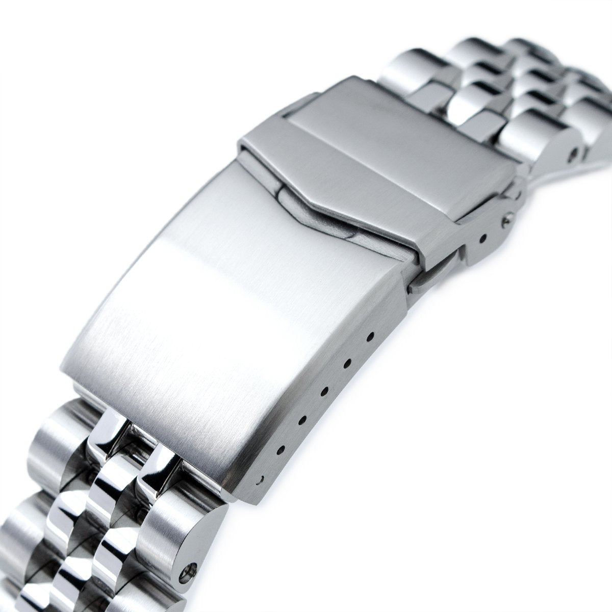 20mm Angus-J Louis 316L Stainless Steel Watch Bracelet for Seiko Alpinist SARB017 (or Hamilton K.) Brushed V-Clasp Strapcode Watch Bands