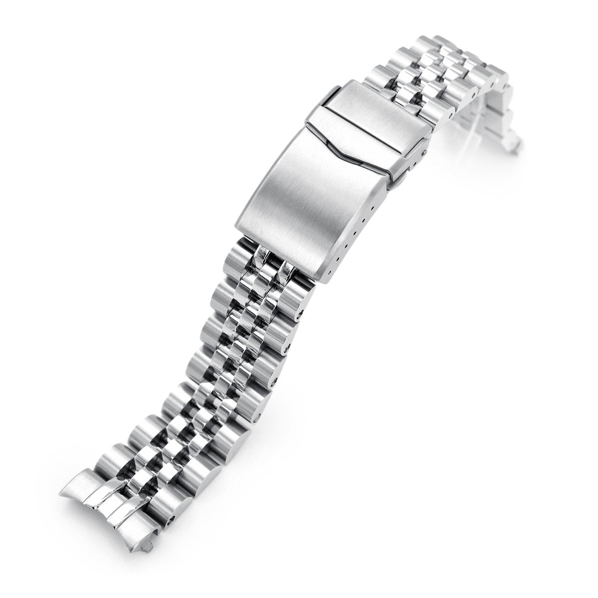 20mm Angus-J Louis 316L Stainless Steel Watch Bracelet for Seiko Cocktail SSA345 V-Clasp Strapcode Watch Bands