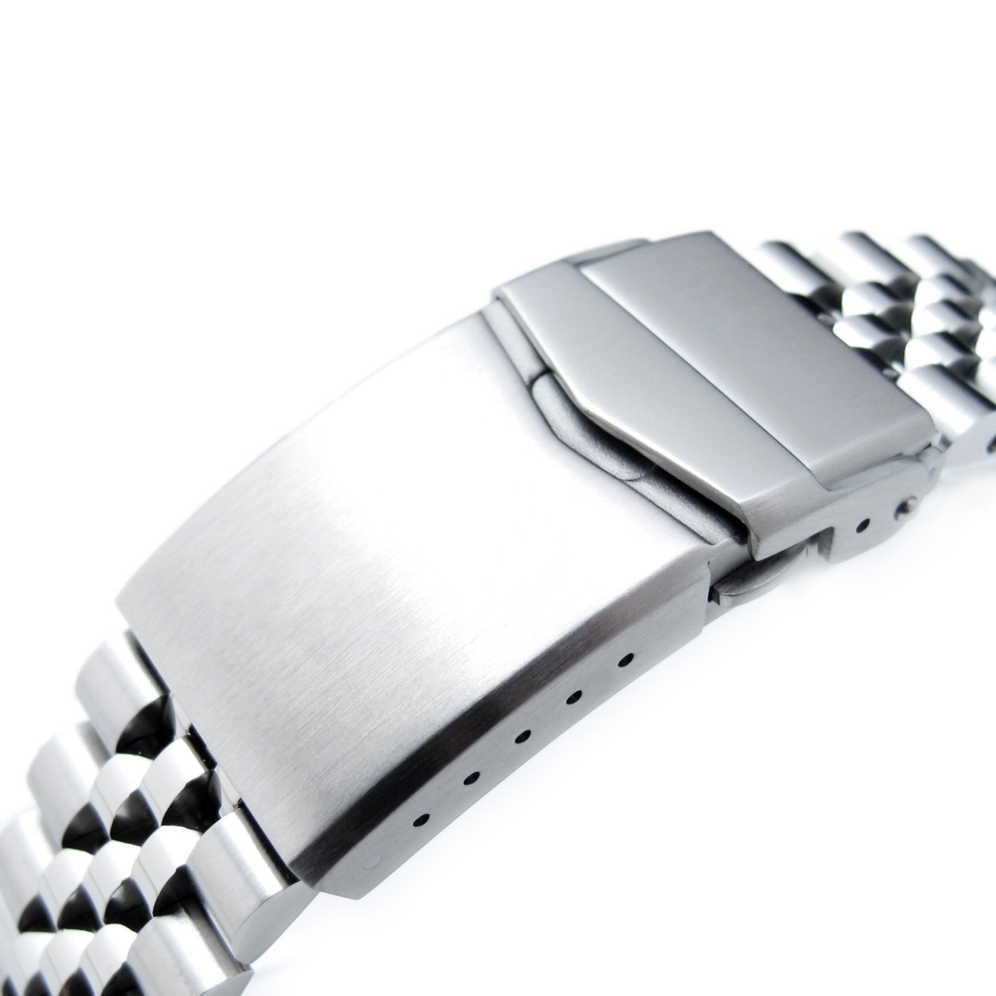 20mm Super-J Louis 316L Stainless Steel Watch Bracelet for Seiko Baby MM 200 Brushed V-Clasp Strapcode Watch Bands