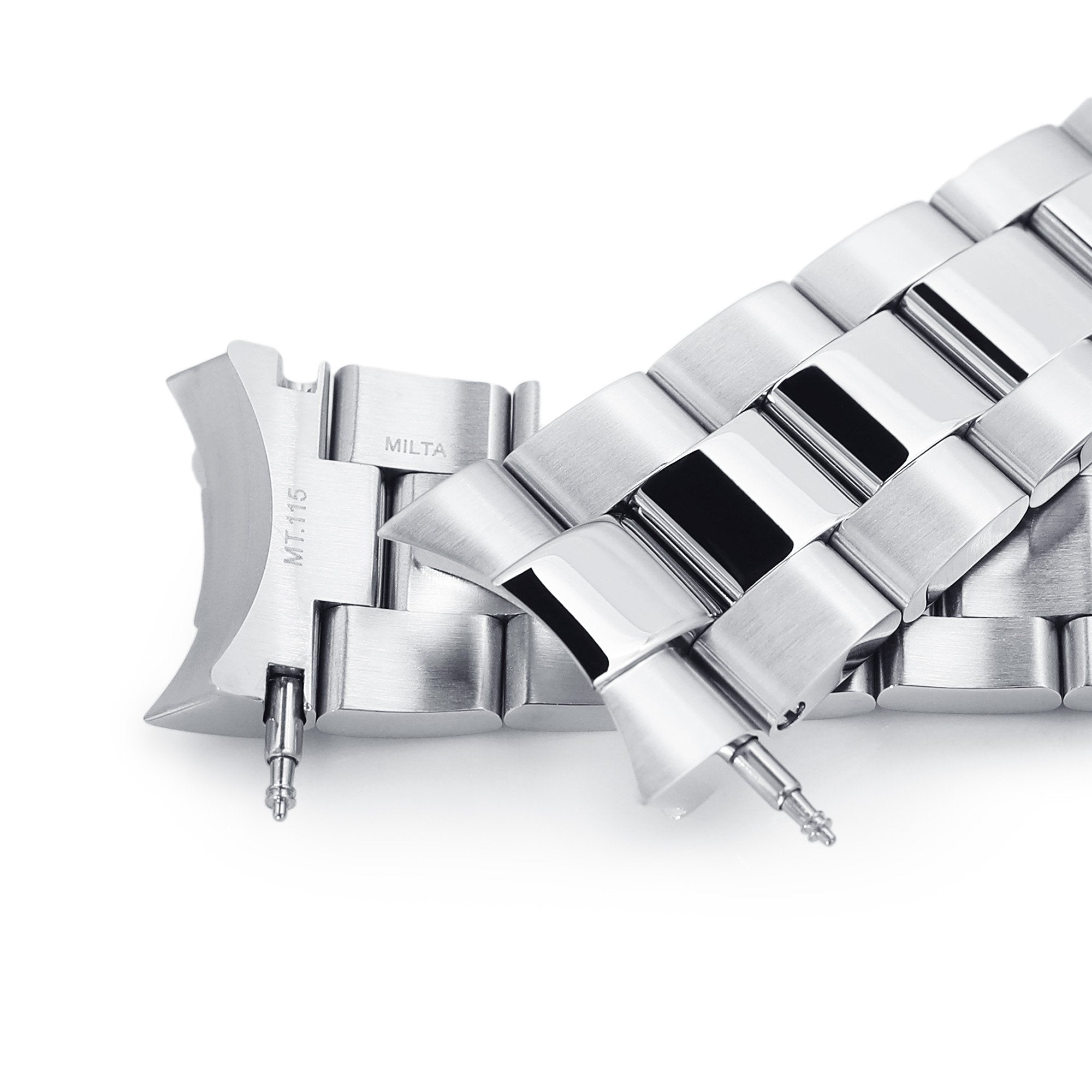 22mm Super-O Boyer 316L Stainless Steel Watch Bracelet for Orient Kamasu Brushed with Polished Center SUB Clasp Strapcode Watch Bands