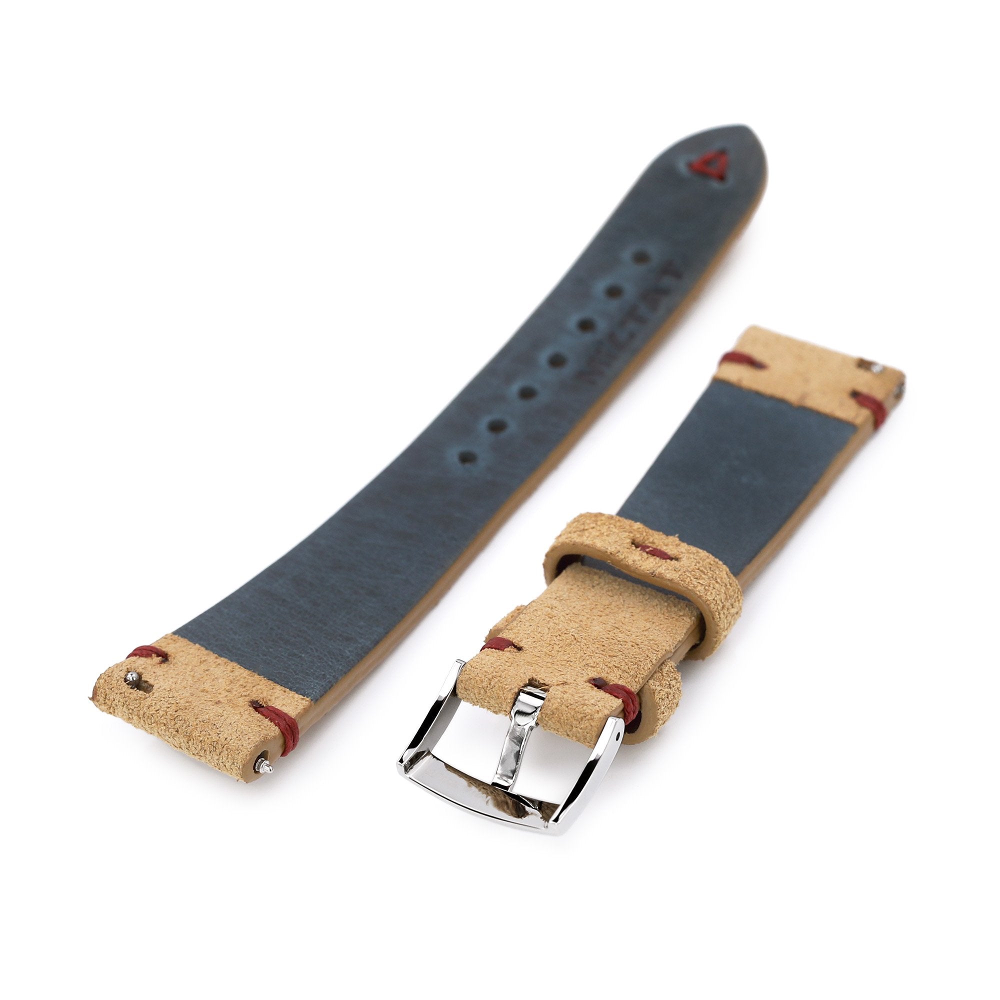 20mm Khaki Quick Release Italian Suede Leather Watch Strap Red St. Strapcode Watch Bands