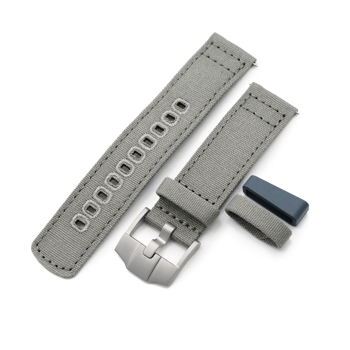 Khaki Green Quick Release Canvas Watch Strap 22mm or 20mm Strapcode Watch Bands