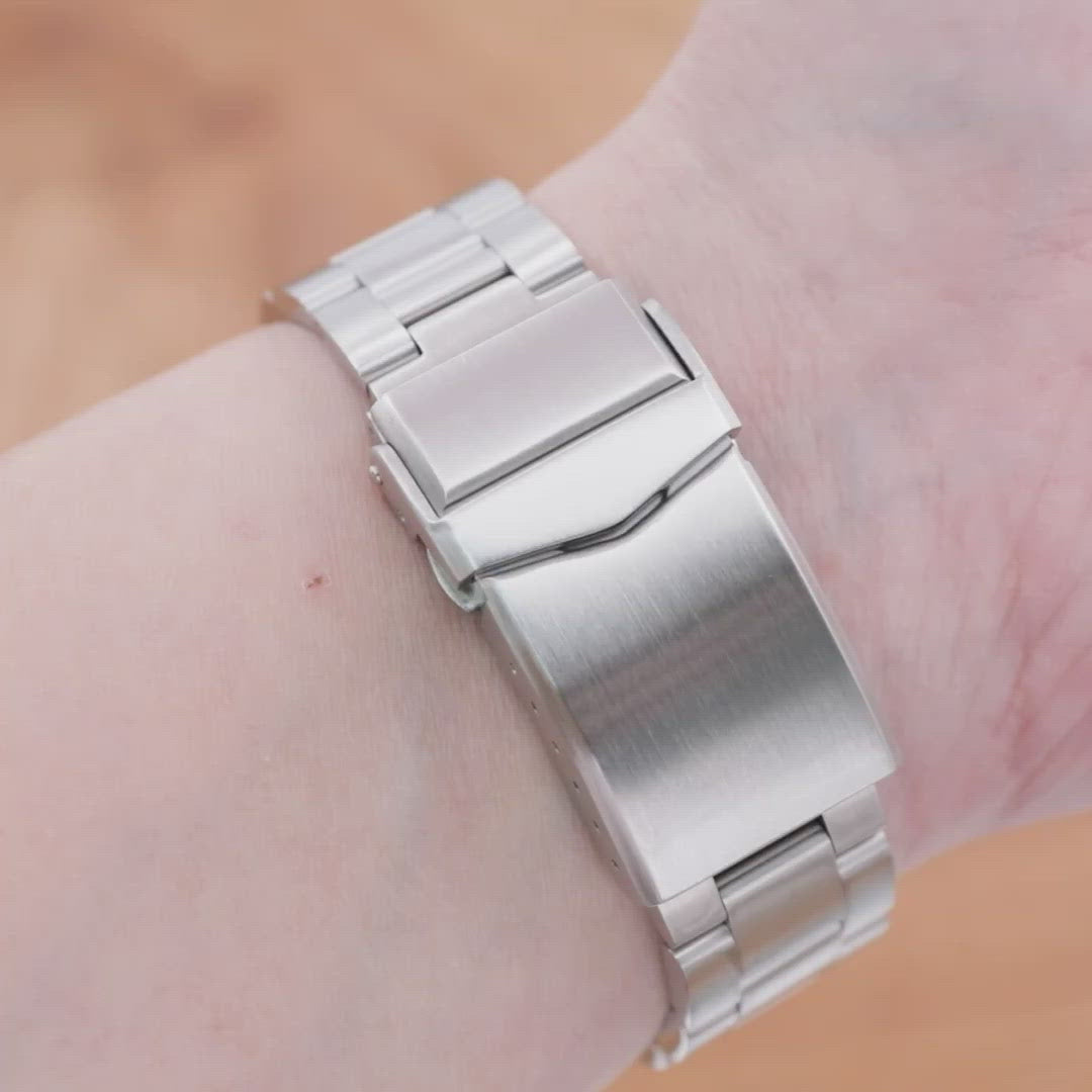 سوار ساعة Super-O Boyer مقاس 20 مم لساعات Seiko 62MAS SBDC051 SBDC053 SBDC055، ستانلس ستيل بلمسة مصقولة، إبزيم V Diver