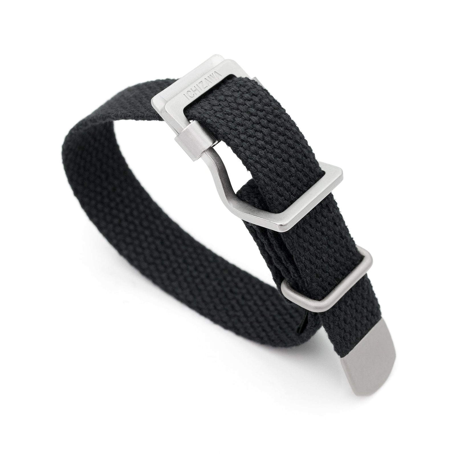 19mm Japanese Heavy Cotton Canvas Watch Strap, Black Strapcode watch bands