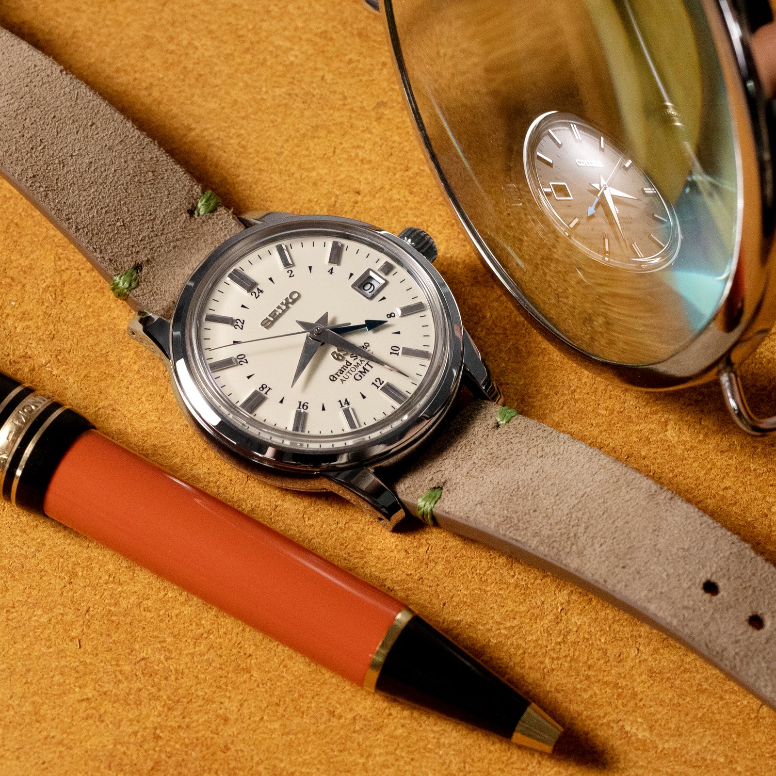 Tan Khaki Quick Release Suede Leather Watch Strap 19mm 21mm