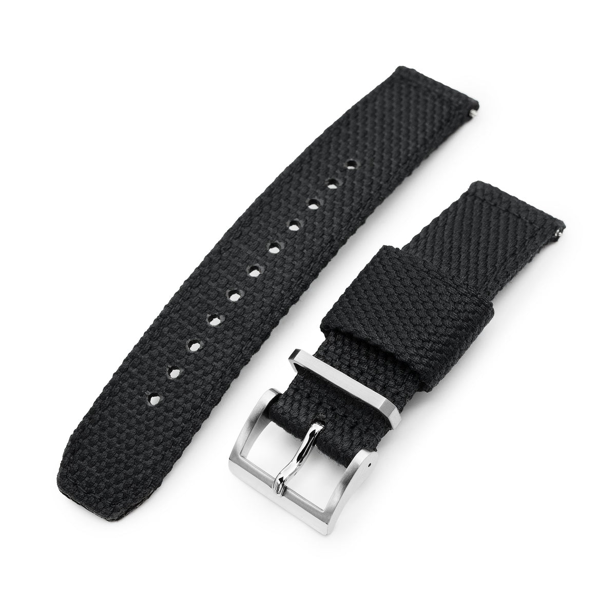 Black Premium Nylon Honeycomb Weave Quick release Watch Strap Strapcode Watch Bands