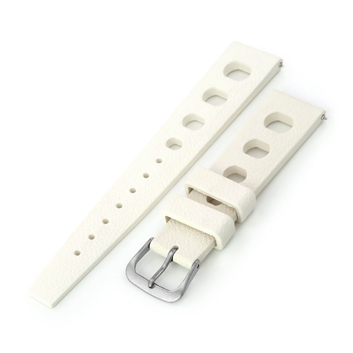 20mm White Large Holes Rally FKM Quick Release Rubber watch band Strapcode Watch Bands