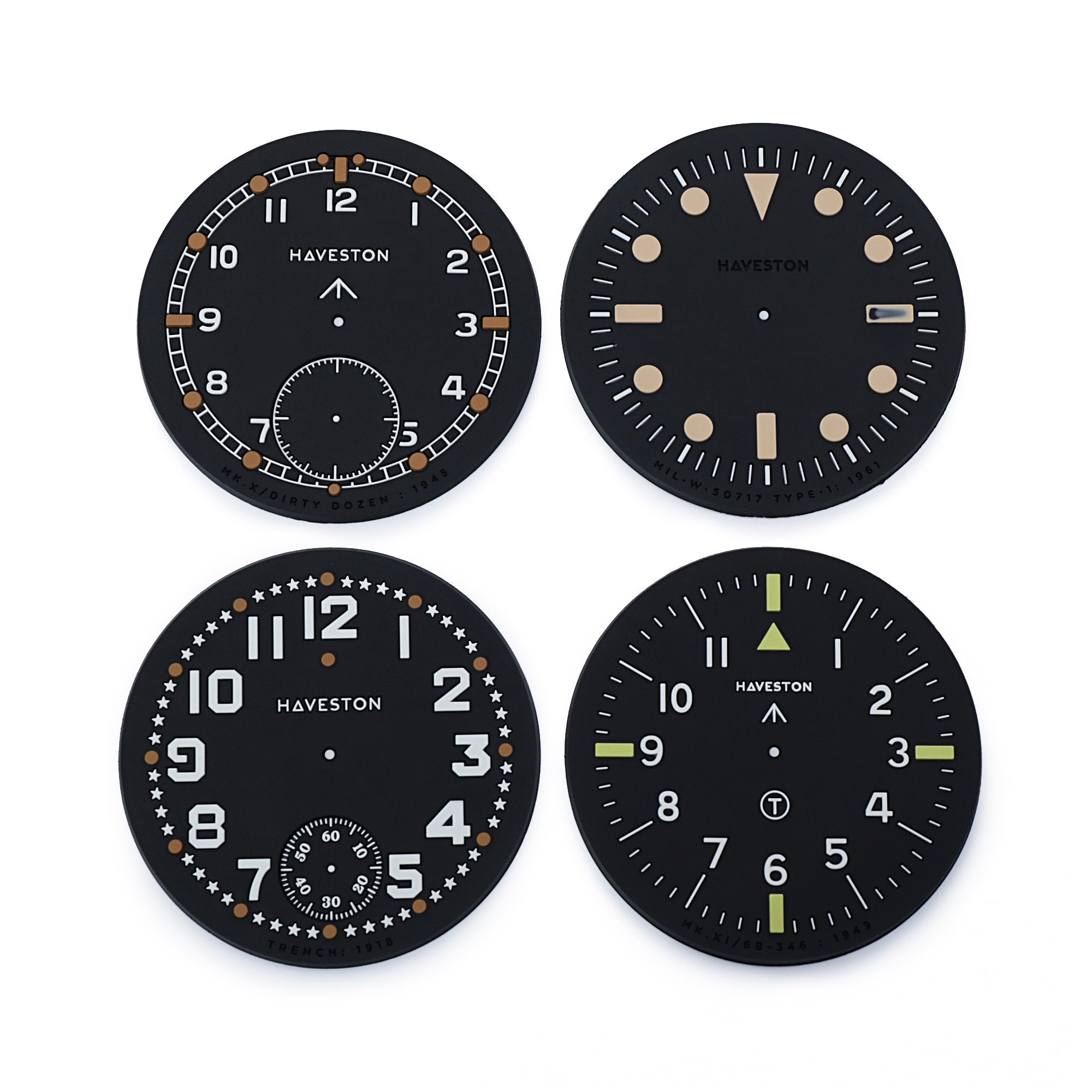 The Service Dial Coasters Set-B (pack of 4 patterns) by HAVESTON Straps Strapcode watch bands