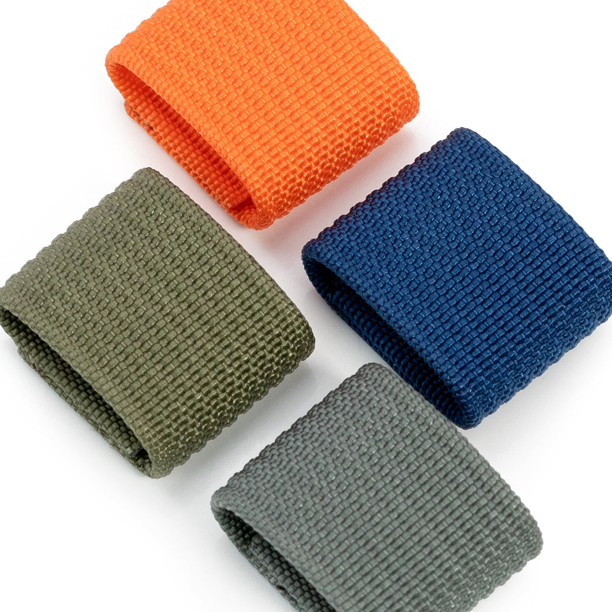 20mm Ribbed Nylon Watch Strap Keeper, a set of 4 Color Strapcode Watch Bands