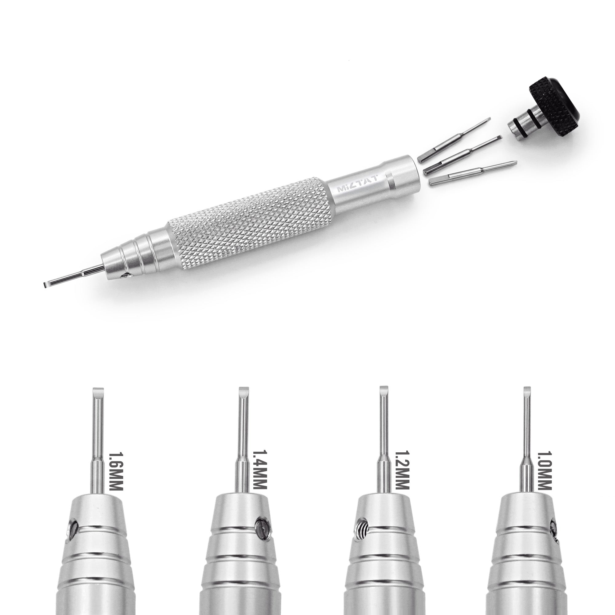 Japan Made Precision Screwdriver Cut-Out type for Watch Bracelet adjustment - 4 interchangeable blades